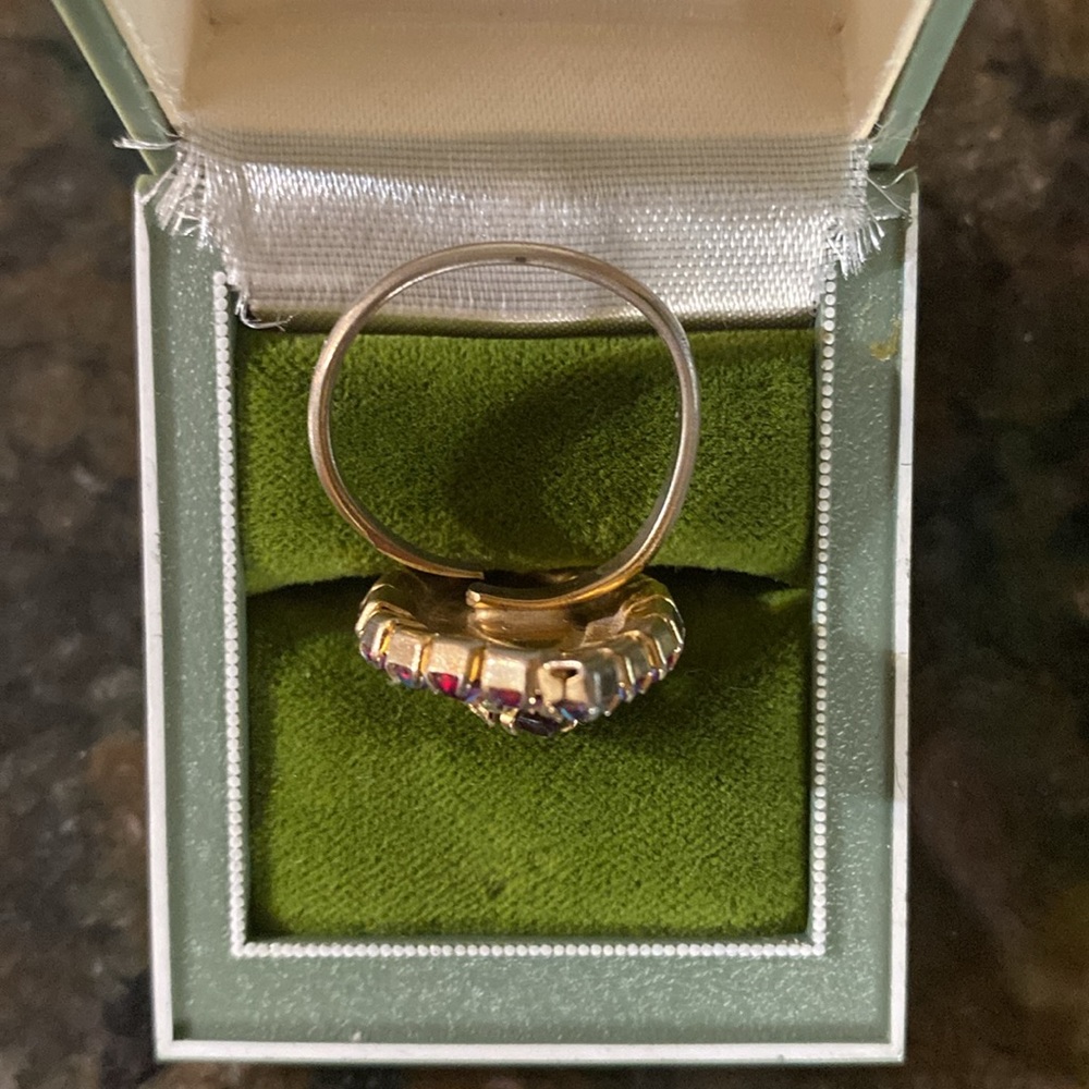 Multi-Colored Marquise Shaped Ring - Unique Custo… - image 2